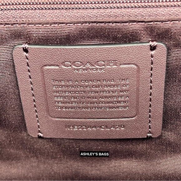 Coach City Tote In Signature Canvas With Rose Print - Picture 9 of 11